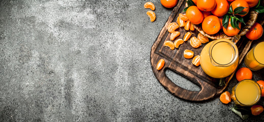 Freshly squeezed juice of ripe tangerines.