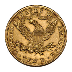 United States 10 dollar - front Eagle gold coin 1894