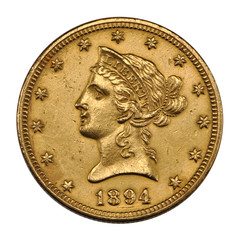 US 10 dollar - reverse Eagle gold coin 1894 