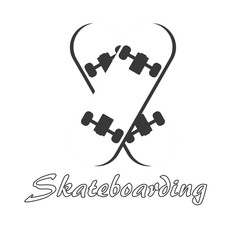 Two vector skates on white background.