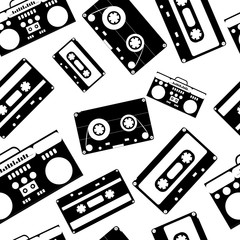 80s nostalgia style. Vintage retro 80's vector fashion seamless pattern.