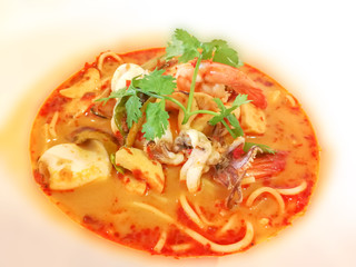 Spaghetti with seafood
