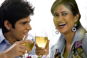 Couple enjoying a meal 