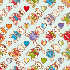 Child toy seamless pattern. Design element 