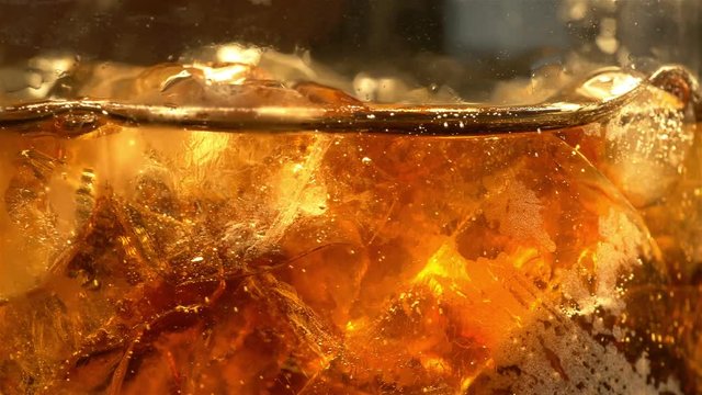 High quality video of cold cola in 4K