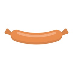 Sausage flat icon, food and drink, frankfurter sign vector graphics, a colorful solid pattern on a white background, eps 10.