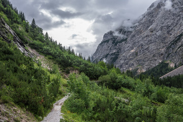 The mountains of Alps in Bavaria, Germany