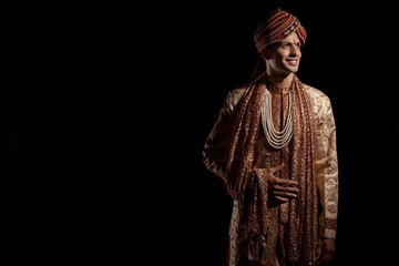 Portrait of a Gujarati groom 