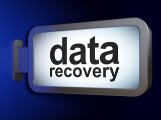 Information concept: Data Recovery on billboard background