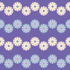 Seamless decorative floral background. Retro motif. Textile rapport.