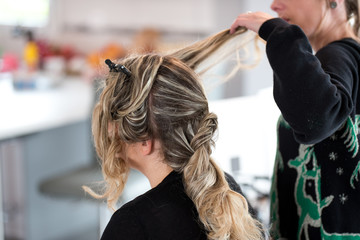 Naklejka premium Coiffure de mariage