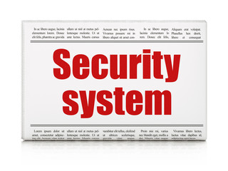 Safety concept: newspaper headline Security System