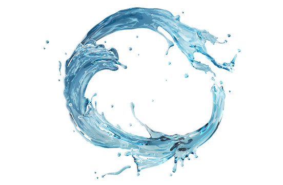 water splash in circle shape
