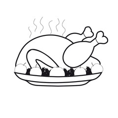 Thanksgiving roast turkey contour