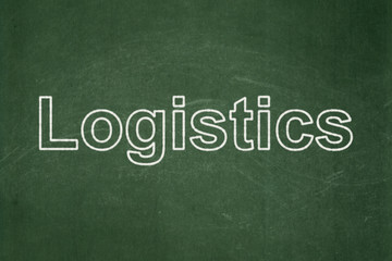Obraz premium Business concept: Logistics on chalkboard background