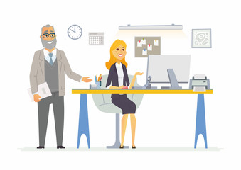 Office Life - modern vector cartoon business characters illustration