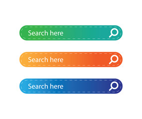 Fototapeta premium Colorful Search Here Button Concept