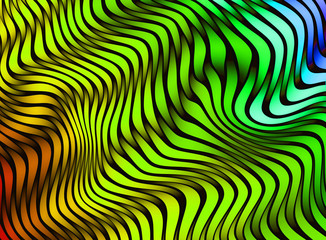 Abstract color stripes. 3D colorful texture.