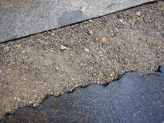 reconstruction of a street with instalation of pipes