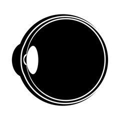 Fototapeta na wymiar Eyeball black color icon .