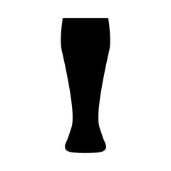 Beer glass black color icon .