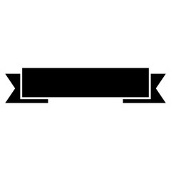 Ribbon black color icon .