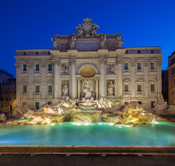 Naklejka na ściany i meble Trevi Fountain - the largest and most famous of the fountains of Rome. Italy.