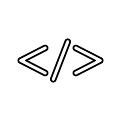 Obraz premium Symbol code black color icon .