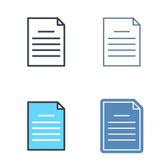 The document outline icon set. Office supply line symbols. Paper sheet linear pictograms. Vector thin contour infographic elements. Illustrations for web design, presentations, social networks.