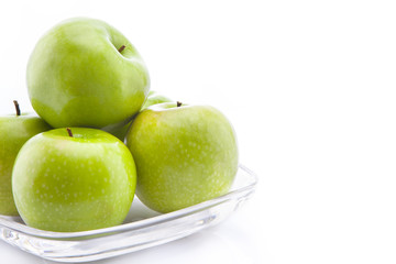 Green apples in a bowl