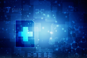 2d illustration abstract medical background