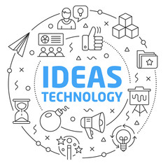 Line Flat Circle illustration ideas technology