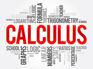 Fototapeta premium Calculus word cloud collage, education concept background