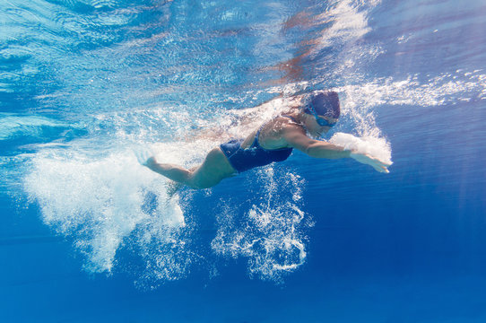 Swimmer in motion