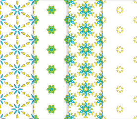 Set of vector geometric textures. Collection of seamless patterns for your design.