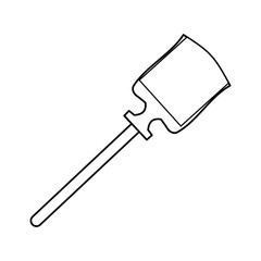 Shovel tool isolated