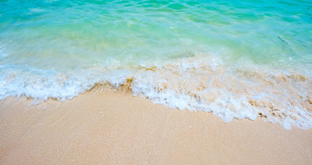 Soft wave of tropical beach