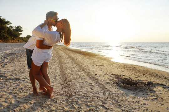 Two Lovers On Beach 