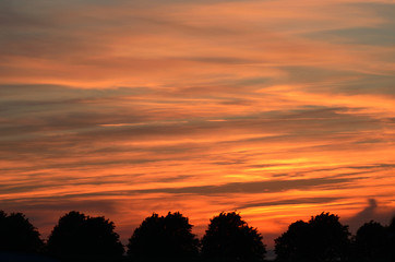 Sunset in the countryside