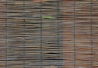 Bamboo blind.