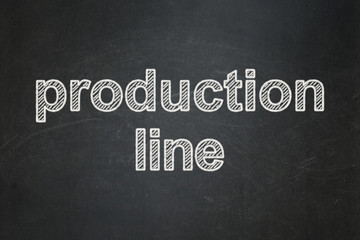 Obraz premium Manufacuring concept: Production Line on chalkboard background