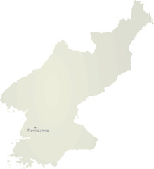 North Korea map. vector illustration