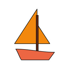 Sail boat symbol