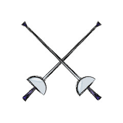 Fencing sport word