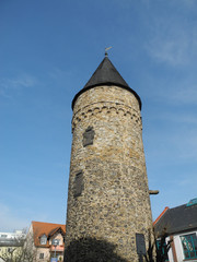 Fototapeta na wymiar Rathausturm in Bad Homburg