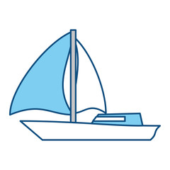 Sail boat symbol