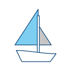 Sail boat symbol