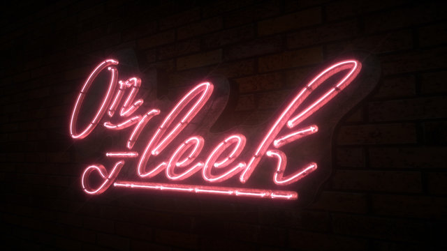 On Fleek 3D Neon Sign