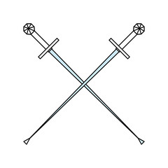 Fencing sport word