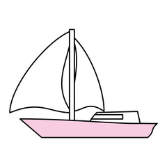 Sail boat symbol